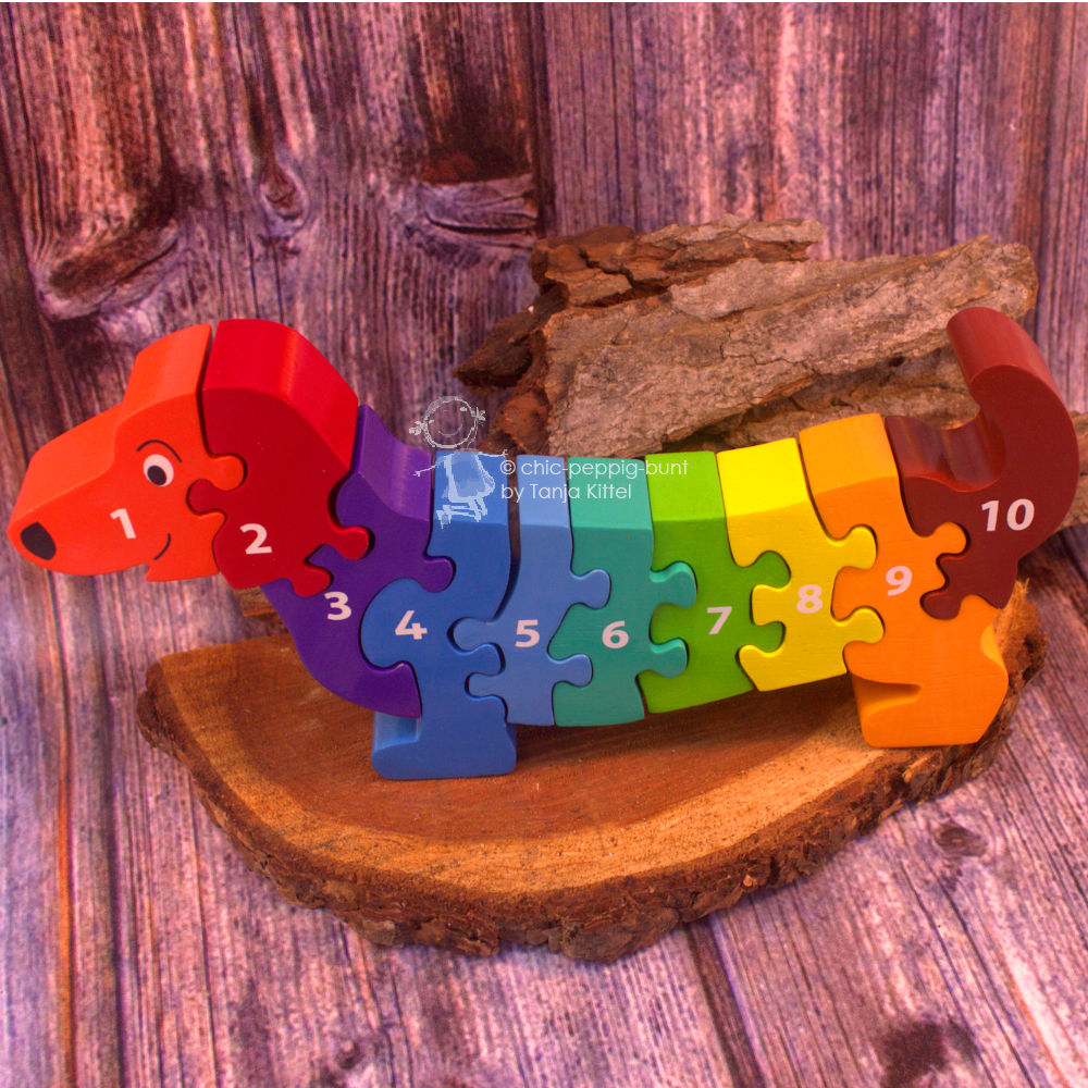 Steckpuzzle Hund Fisch Kamel Kuh Lernspiel Zahlen Setzpuzzle Buchstabenpuzzle 3D 