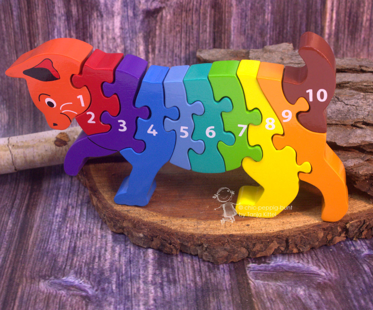Holz Regenbogen Katze Puzzle 224 Teile Puzzle Persönlichkeit Geschenk Puzzle 