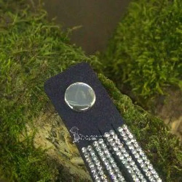 Wildleder-Optik Armband Strass