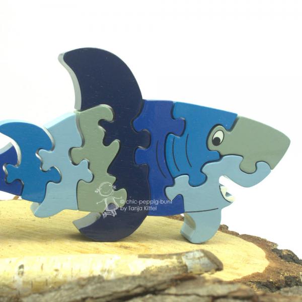 Holz Puzzle Hai Fisch