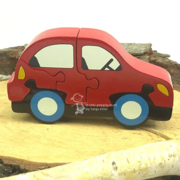 Puzzle Auto aus Holz