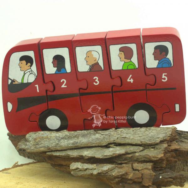 3 D Puzzle kleine Bus mit Zahlen von 1-5