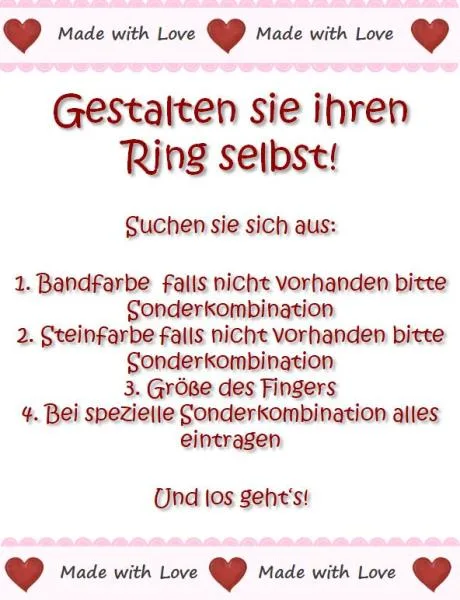 Anleitung Gestaltung Damenring