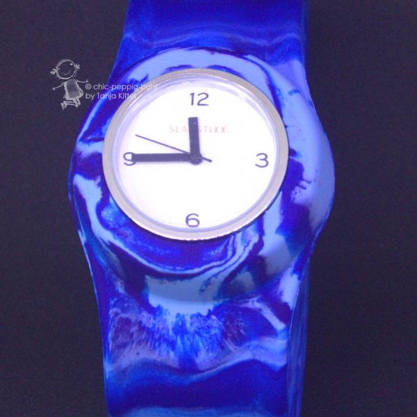 Armbanduhr Slappstixx wellen blau Armbanduhr Slappstixx wellen blau