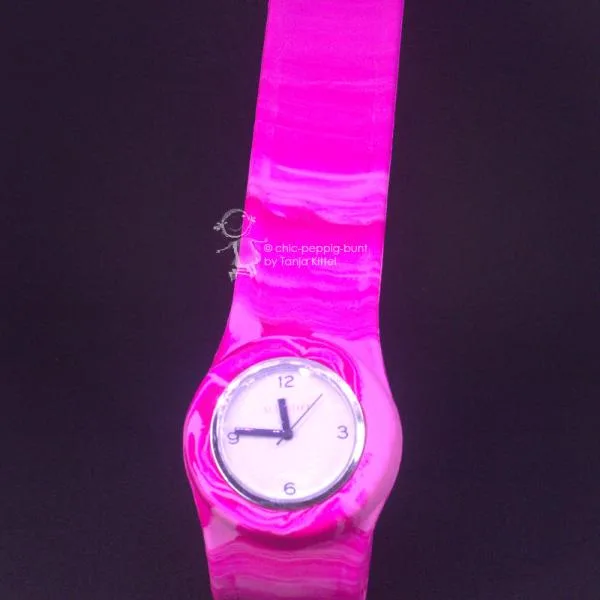 Armbanduhr Slappstixx Silikon rosa