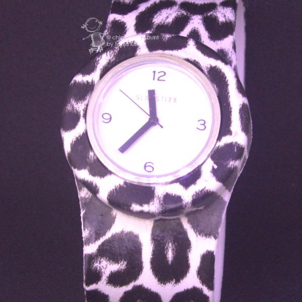 Armbanduhr Slappstixx schwarz leopard Armbanduhr Slappstixx schwarz leopard