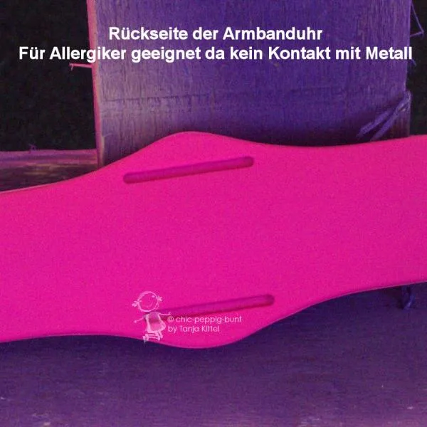 Armbanduhr SlappStixx buntes Motive Schlange - Damenuhr pink