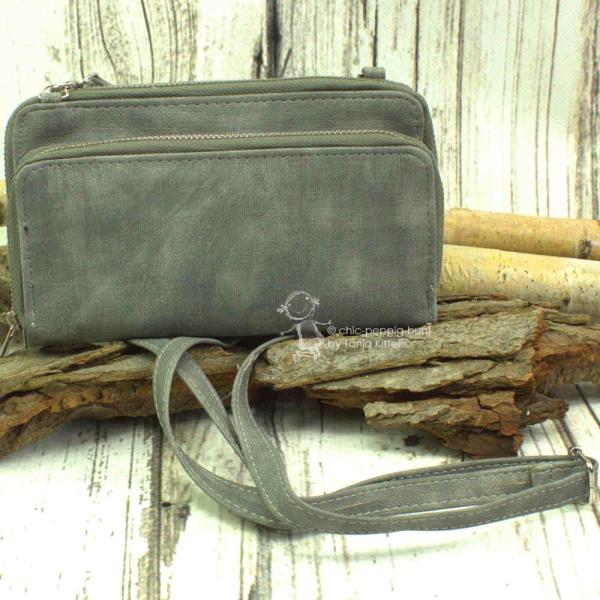 Handtasche-Geldbeutel klein grau Handtasche-Geldbeutel klein grau