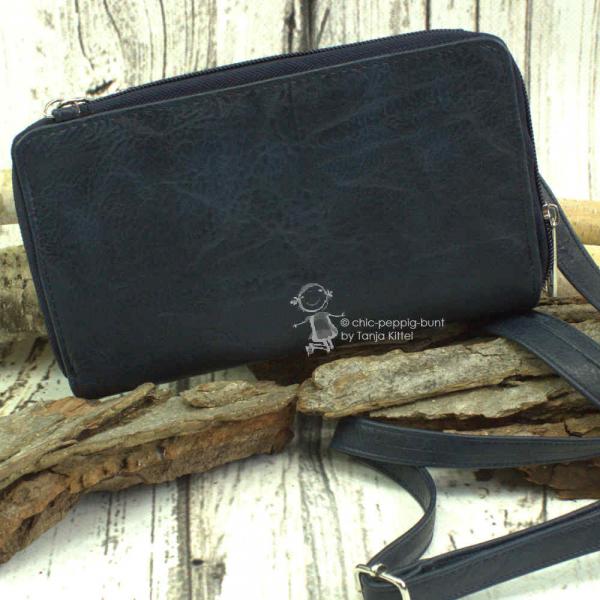 kleine Handtasche-Geldbeutel in dunkelblau