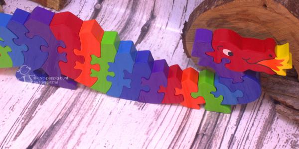 Holz Puzzle 3D als Drache Holz Puzzle 3D als Drache