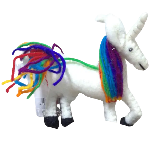 Schlüsselanhänger Filz Einhorn