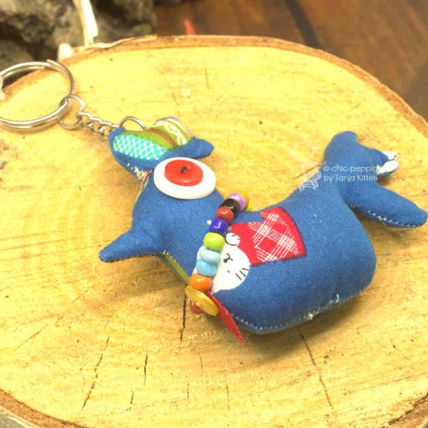 witziger bunter Tiermonster Schlüsselanhänger witziger bunter Tiermonster Schlüsselanhänger