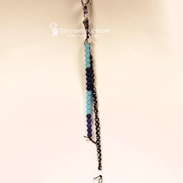 ABC Rechenkette Perlen hellblau dunkelblau