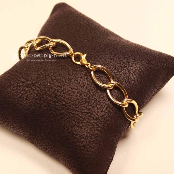 Bettelarmband vergoldet Gliederarmband XXL