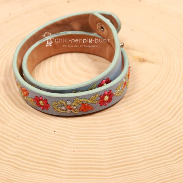 Edelweiß Metall-Armband Tracht rot