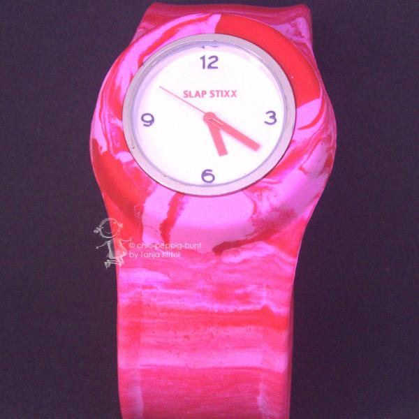 Armbanduhr Slappstixx camouflage rot rosa