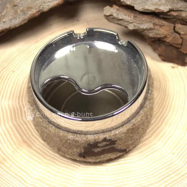 Aschenbecher für draussen in beige