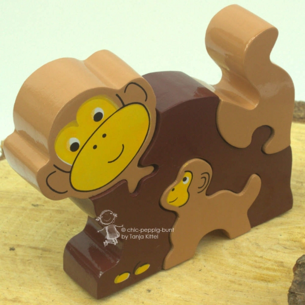 3D Puzzle kleiner Affe in braun