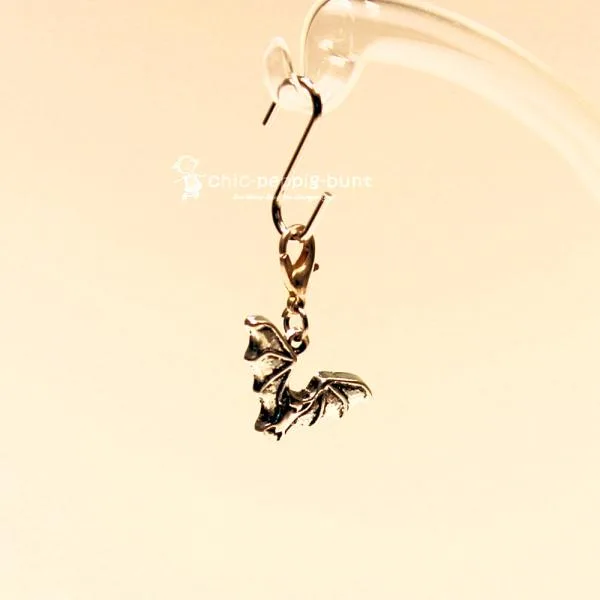 Charms Anhänger Helloween Fledermaus - charms anhaenger fledermaus versilbert helloween fasching karabiner