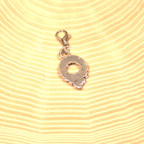 Charmsanhänger Weihnachten Kranz grün versilbert