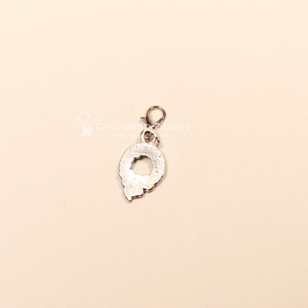 Charmsanhänger Weihnachten Kranz grün versilbert