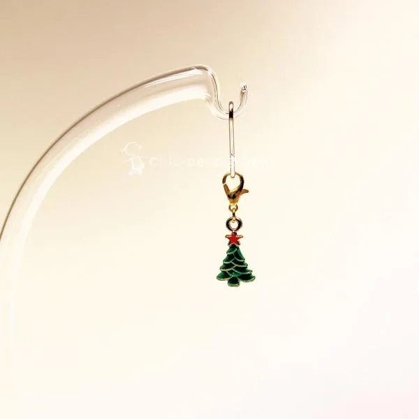 Charmsanhänger Weihnachten mini Baum grün - charms anhaenger weihnachten christbaum gruen mini vergoldet