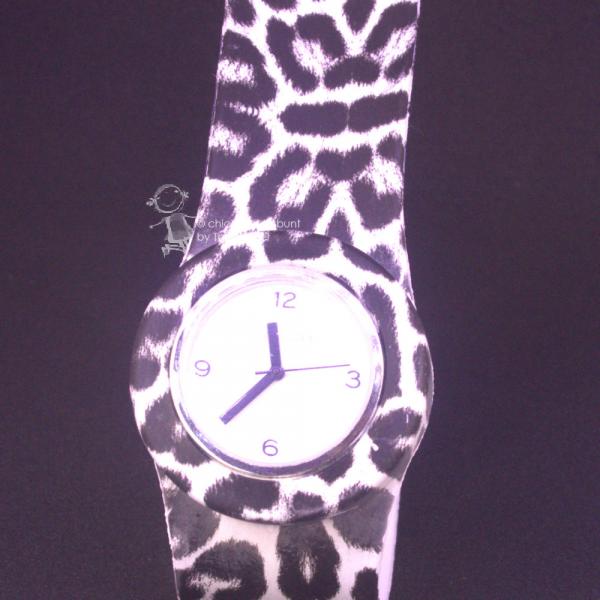 Armbanduhr Slappstixx Silikon schwarz weiss Armbanduhr Slappstixx Silikon schwarz weiss
