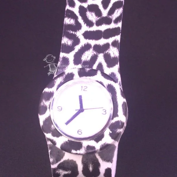Armbanduhr Slappstixx Silikon schwarz weiss
