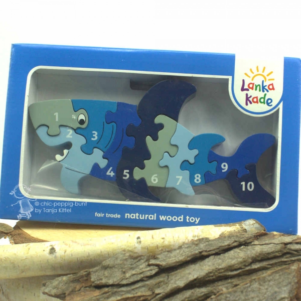 3 D Holz Puzzle mit Zahlen von 1-10 3 D Holz Puzzle mit Zahlen von 1-10