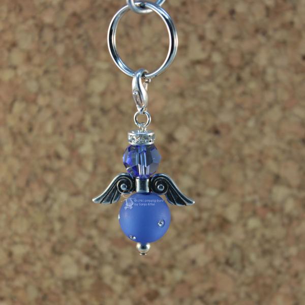 Schlüsselanhänger  Schutzengel in blau