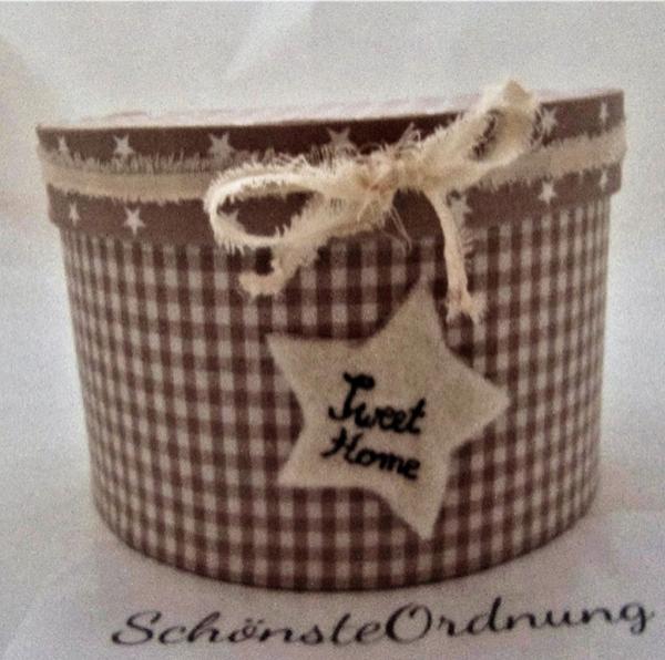taupe creme Erinnerungsbox rund taupe creme Erinnerungsbox rund