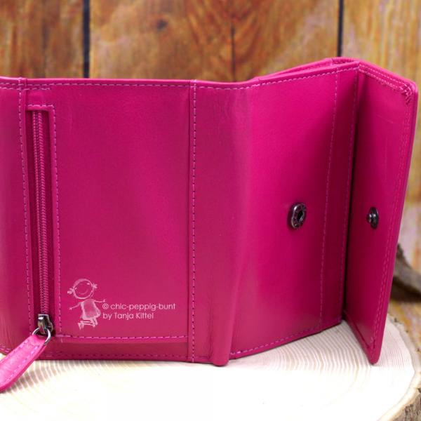 kleiner Leder Geldbeutel in pink kleiner Leder Geldbeutel in pink