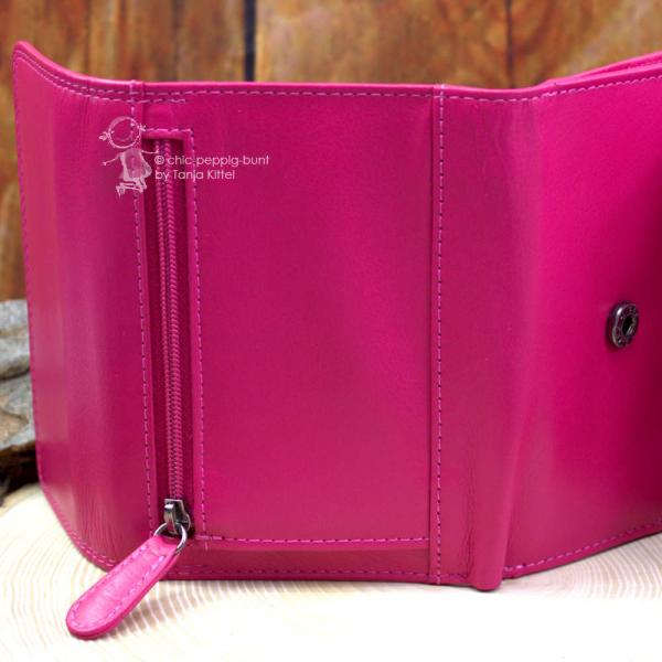 Leder Geldbeutel klein in Pink Leder Geldbeutel klein in Pink