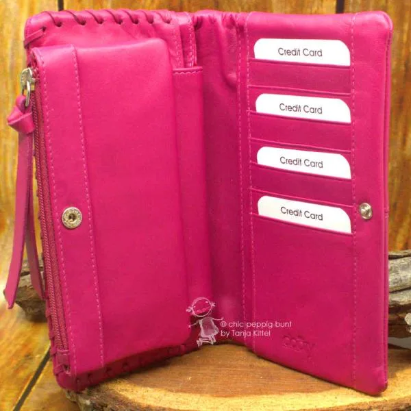 Echt Leder Geldbeutel in pink