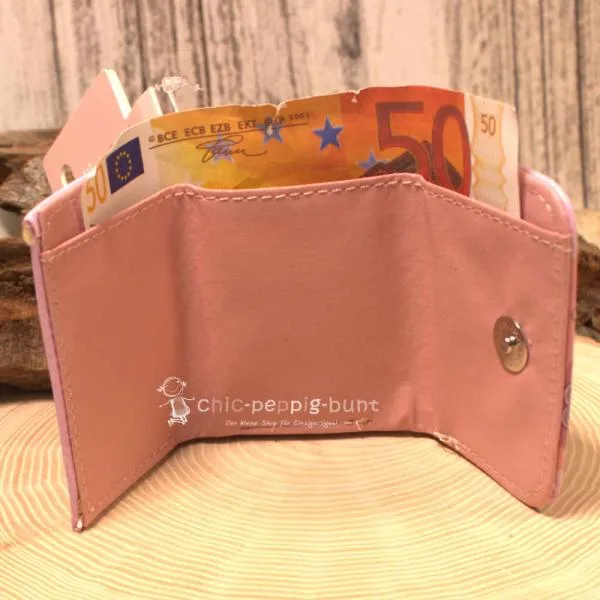 Geldbeutel mini - abwaschbar - Eulen Pärchen Motiv