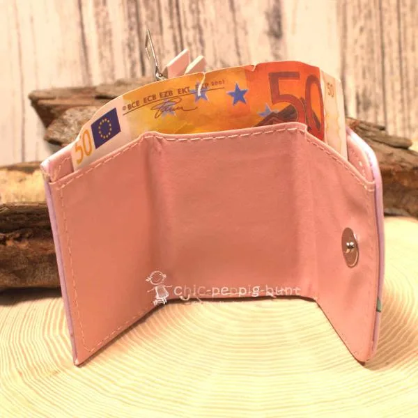 Geldbeutel mini abwaschbar rosa