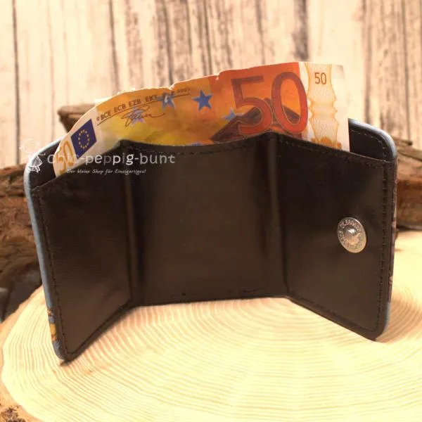 Geldbeutel mini mit Bagger in gelb