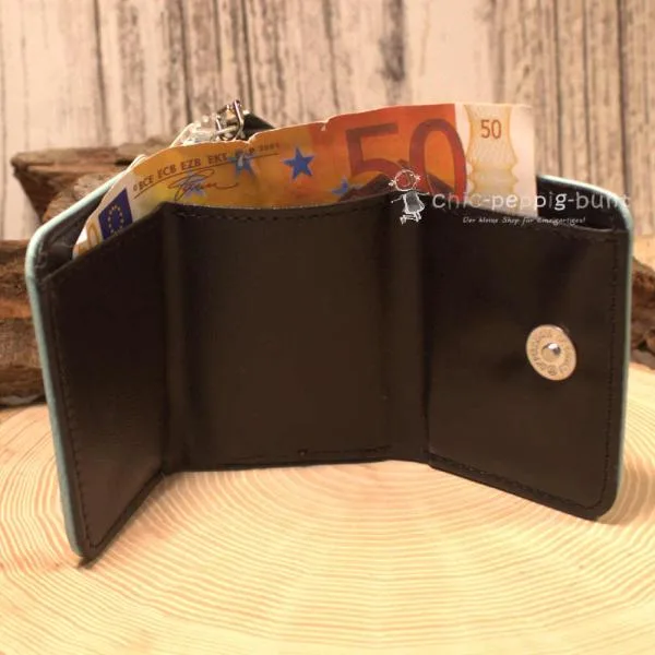 Geldbeutel mini mit Betonmischer in gelb