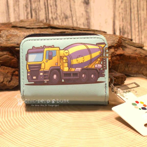 Geldbeutel mini mit Motiv Betonmischer Geldbeutel mini mit Motiv Betonmischer