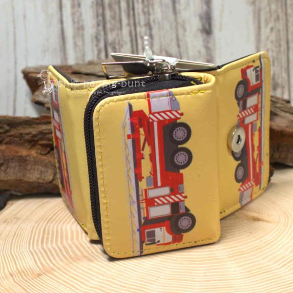 Geldbeutel mini - abwaschbar - Feuerwehrauto Motiv Geldbeutel mini - abwaschbar - Feuerwehrauto Motiv