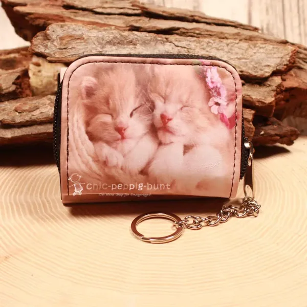 Geldbeutel mit  Katze Motiv