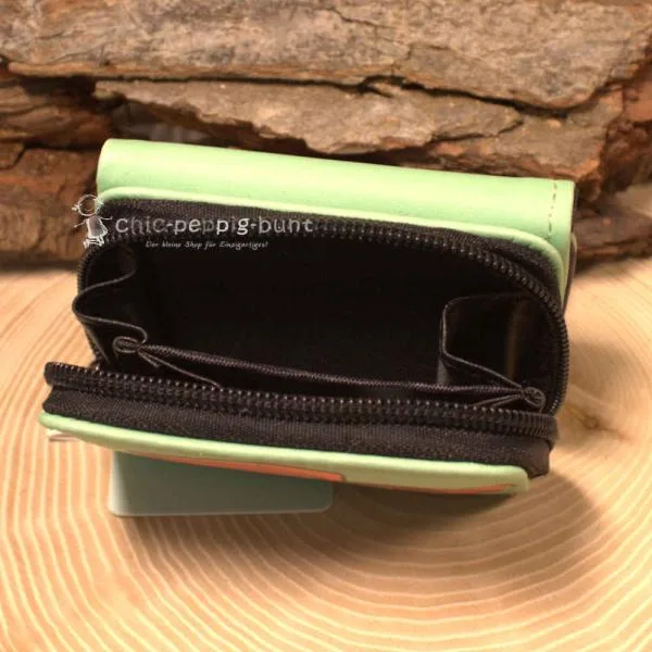 Geldbeutel mini abwaschbar grün