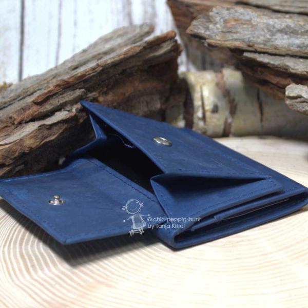 Geldbeutel Leder mini mit Druckknopf