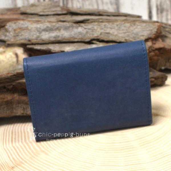 mini Geldbeutel Leder mit Blumen Motiv