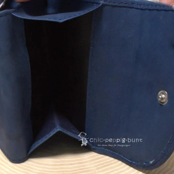 Geldbeutel Leder mini mit Druckknopf