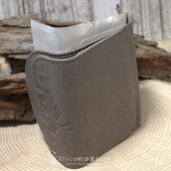 Geldbeutel grau aus Leder