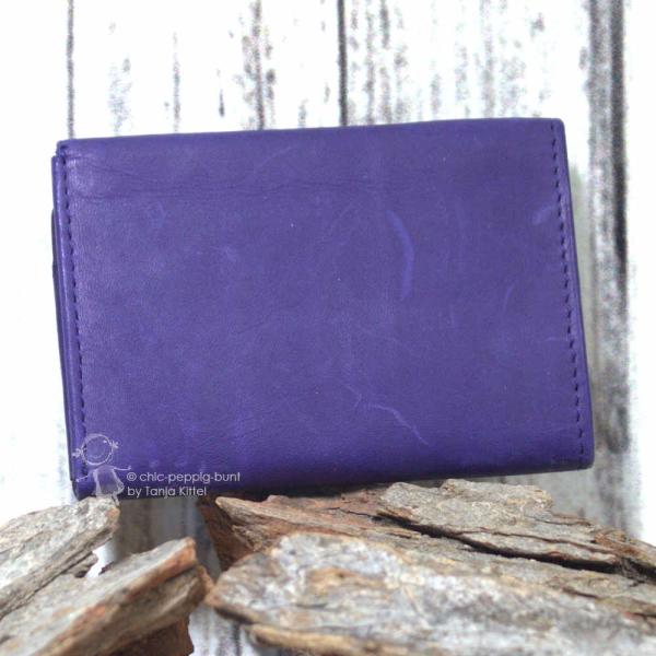 Geldbeutel Leder mini mit Druckknopf
