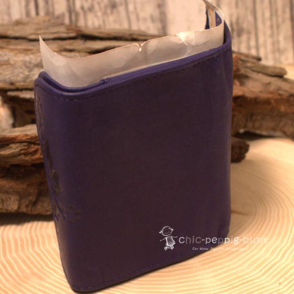 Geldbeutel lila aus Leder