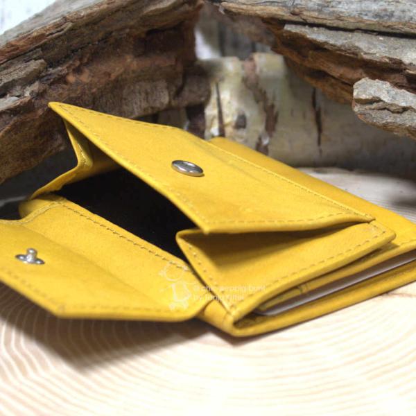 Geldbeutel Leder mini mit Druckknopf