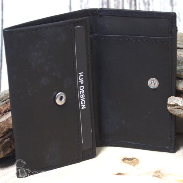 Geldbeutel Leder mini mit Druckknopf